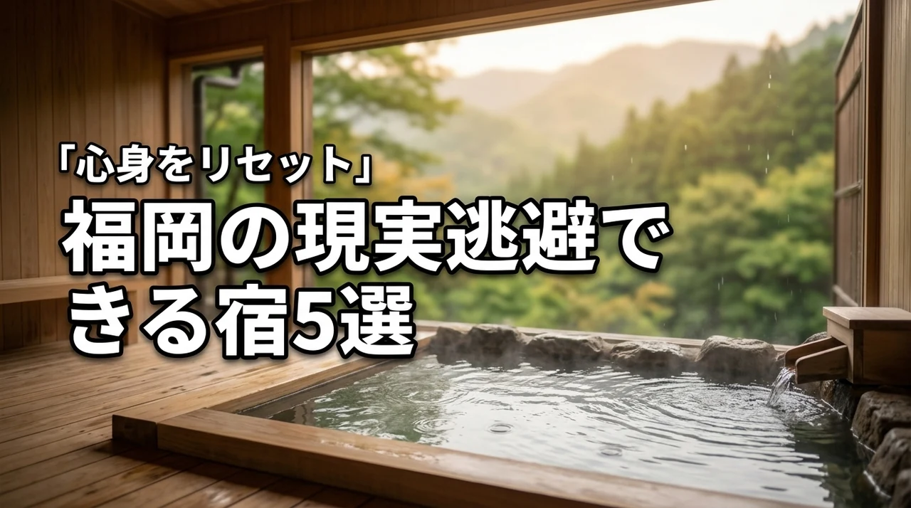 福岡で現実逃避できる場所5選！日常を忘れる極上の癒やし宿で心身をリセット