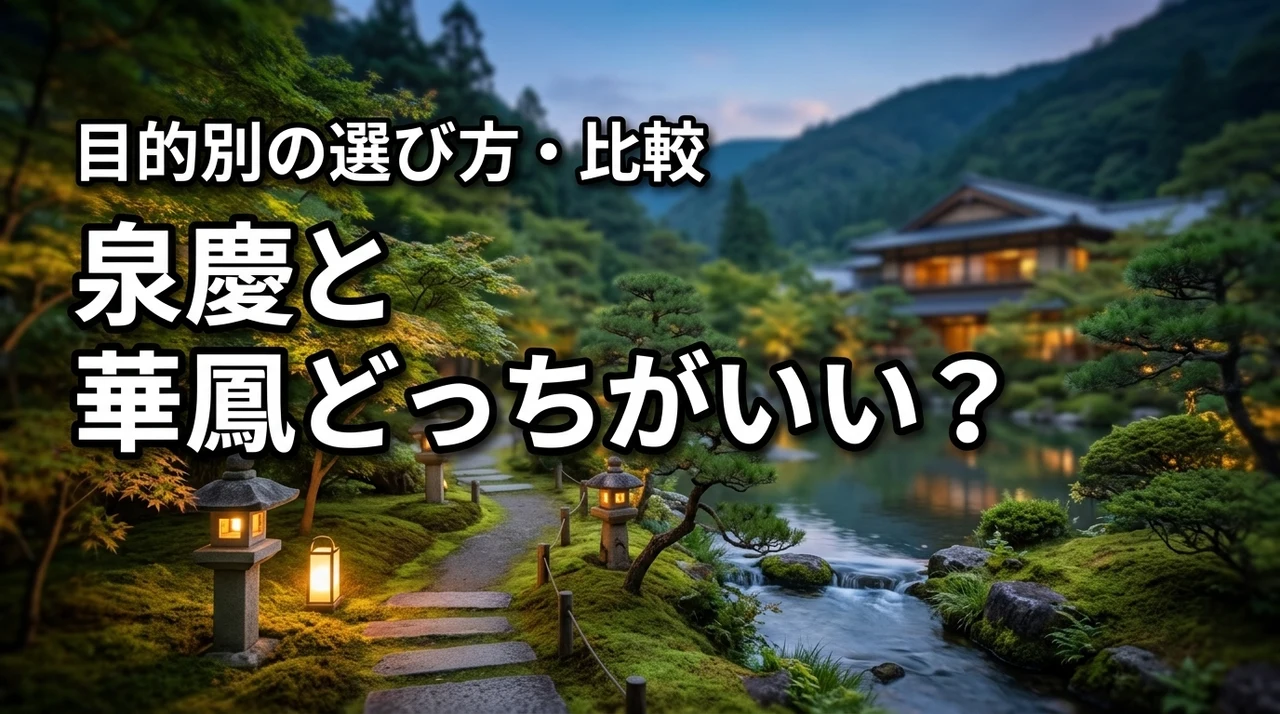 泉慶と華鳳どっちがいい？迷ったら目的別で選ぶのが正解！客室や料理も比較