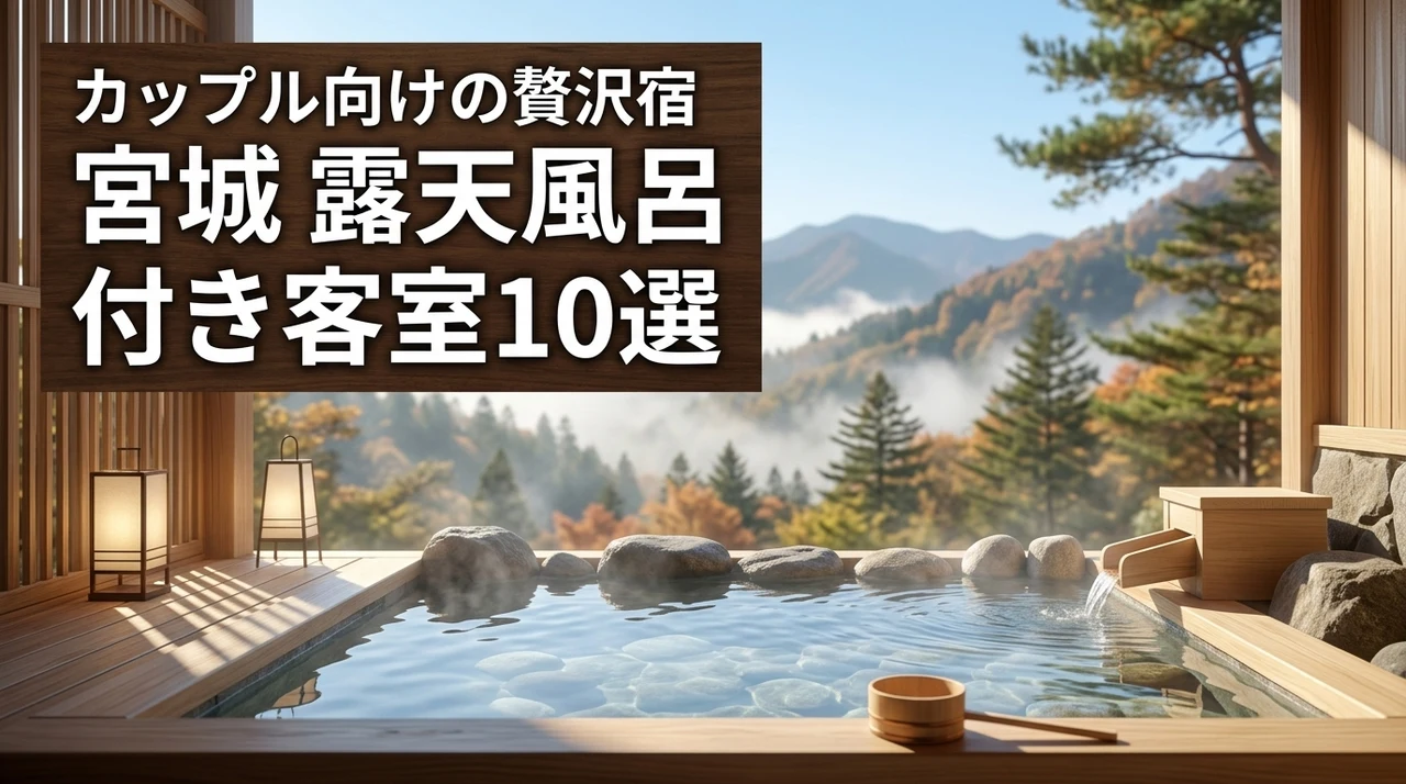 宮城で露天風呂付き客室があるカップルにおすすめの宿10選！二人の時間を満喫